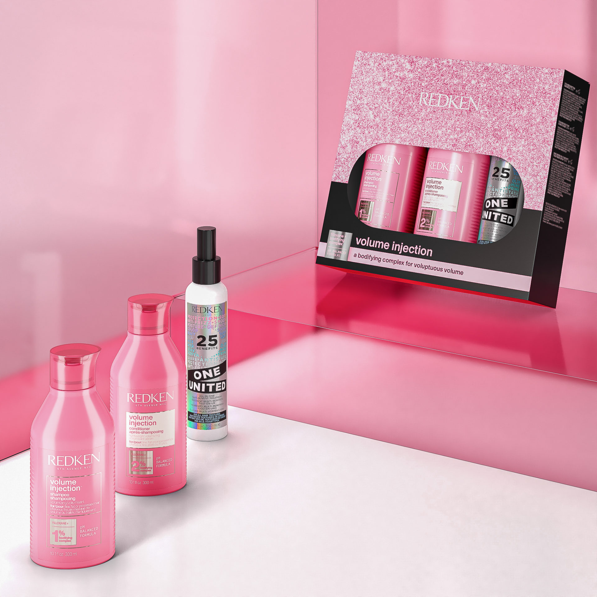 REDKEN VOLUME INJECTION GIFT SETS AT LOISE FUDGE HAIR COLOUR SALON WIRRAL
