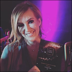 top hairdresser in Little Sutton wins bronze in business woman of the year award, Cheshire
