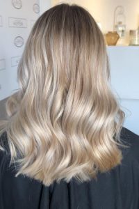 Warm blonde hair colour at Louise Fudge Salon in Wirral