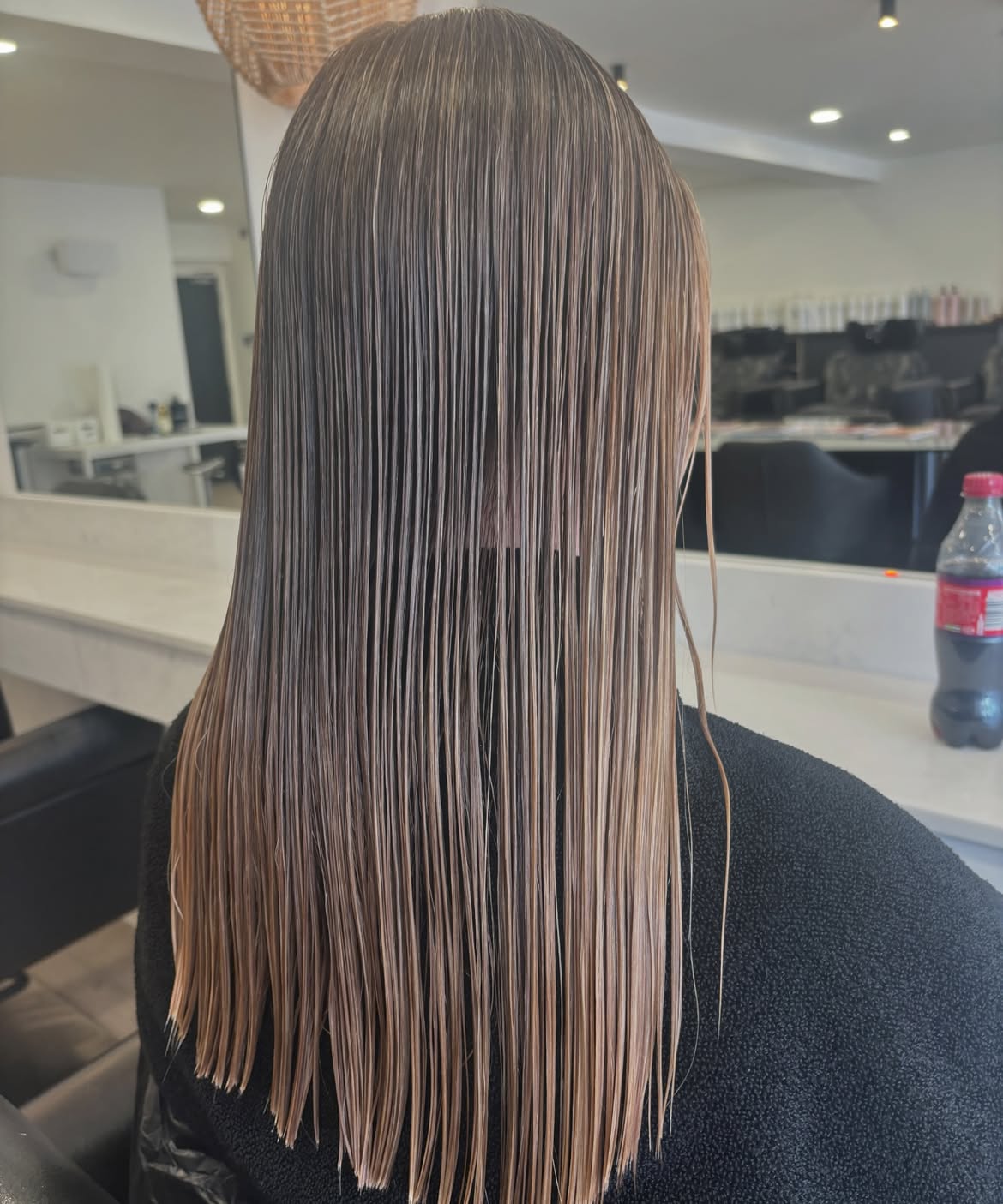 before image of a blonde hair colour transformation carried out at louise fudge hair colour slaon in heswall